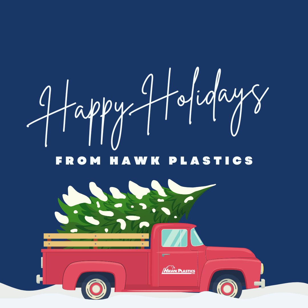 Let's make this holiday season happen!

Hawk Plastics wishes you and your families happy holidays and look forward to the new year ahead!

#hawkplastics #hawk #plasticsmanufacturing #windsor #windsorontario #localemployer #localeconomy #supplychain #autosupplier #yqg