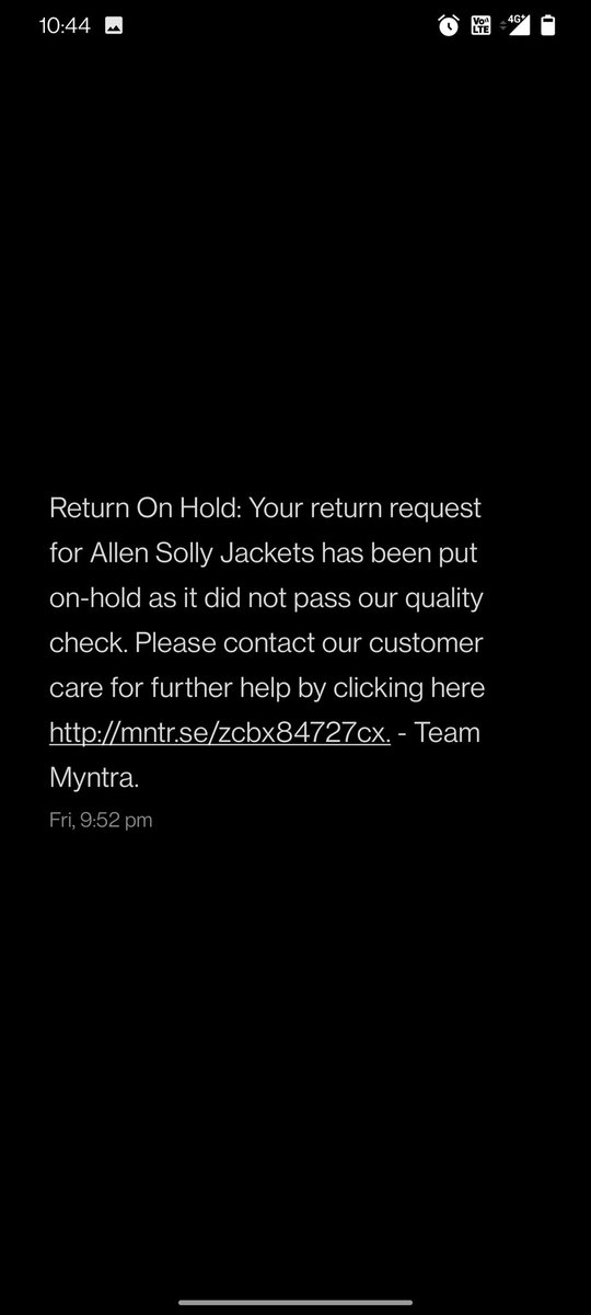 baranwal_anupam's tweet photo. Hi @myntra,I purchased a jacket and after receiving it,in just 5 minutes I make it returned as it didn't match with my quality and color expectations.
Your pick-up executive Without visiting to my door he made a comment (used) about my jacket then I complained
@jagograhakjago 1/2 https://t.co/YrG5YJjDeC