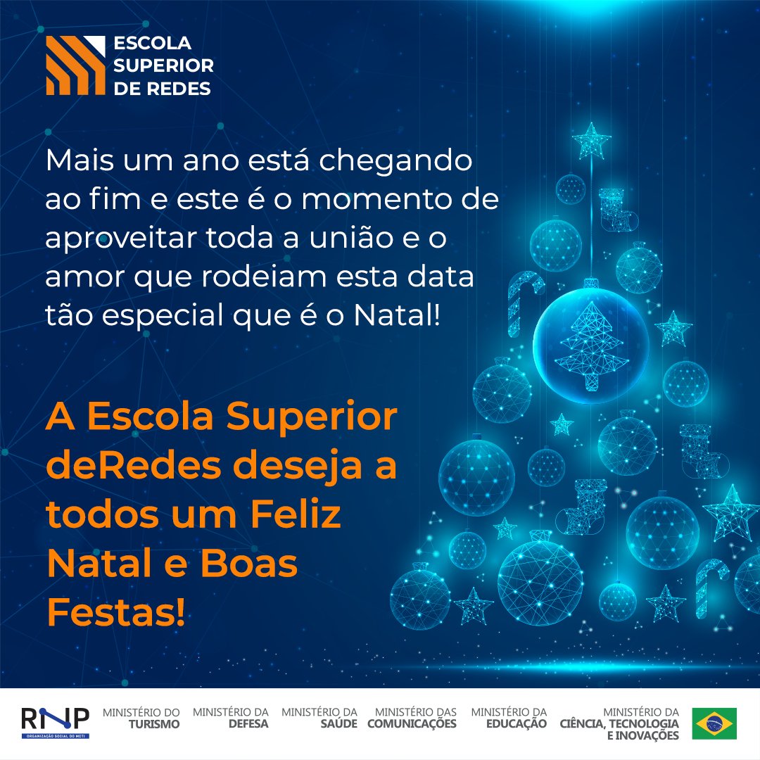 ESR_RNP's tweet image. Mais um ano está chegando ao fim e este é o momento de aproveitar toda a união e o amor que rodeiam esta data tão especial que é o Natal! 

A Escola Superior de Redes deseja a todos um Feliz Natal e Boas Festas!

@RedCLARA @caisRNP @Rede_RNP