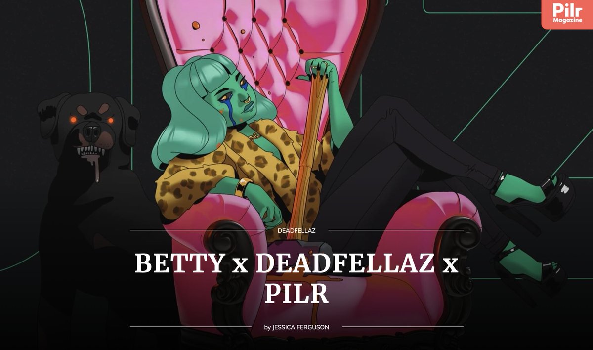 PILR_Media's tweet photo. We caught up with @betty_nft from @Deadfellaz at Art Basel recently. Check it in our first issue (free) https://t.co/uBUPZBDH6G
#pilr https://t.co/eiOQ7n9O9q