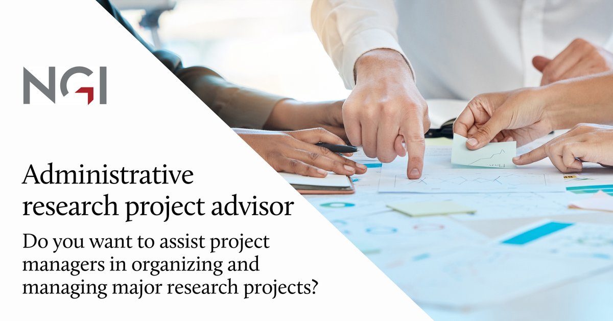 NGI is searching for a project advisor to support research projects across market areas and support the strategic efforts to increase allocations of research projects from national and international funding sources. Could this be you? 
👉 https://t.co/rdWblA4edO https://t.co/iKc2sHnsrc