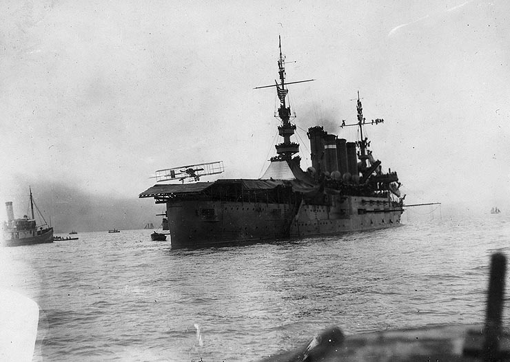 Jan 18, 1911 – Eugene Ely lands on the deck of the USS Pennsylvania anchored in San Francisco Bay, marking the first time an aircraft landed on a ship.