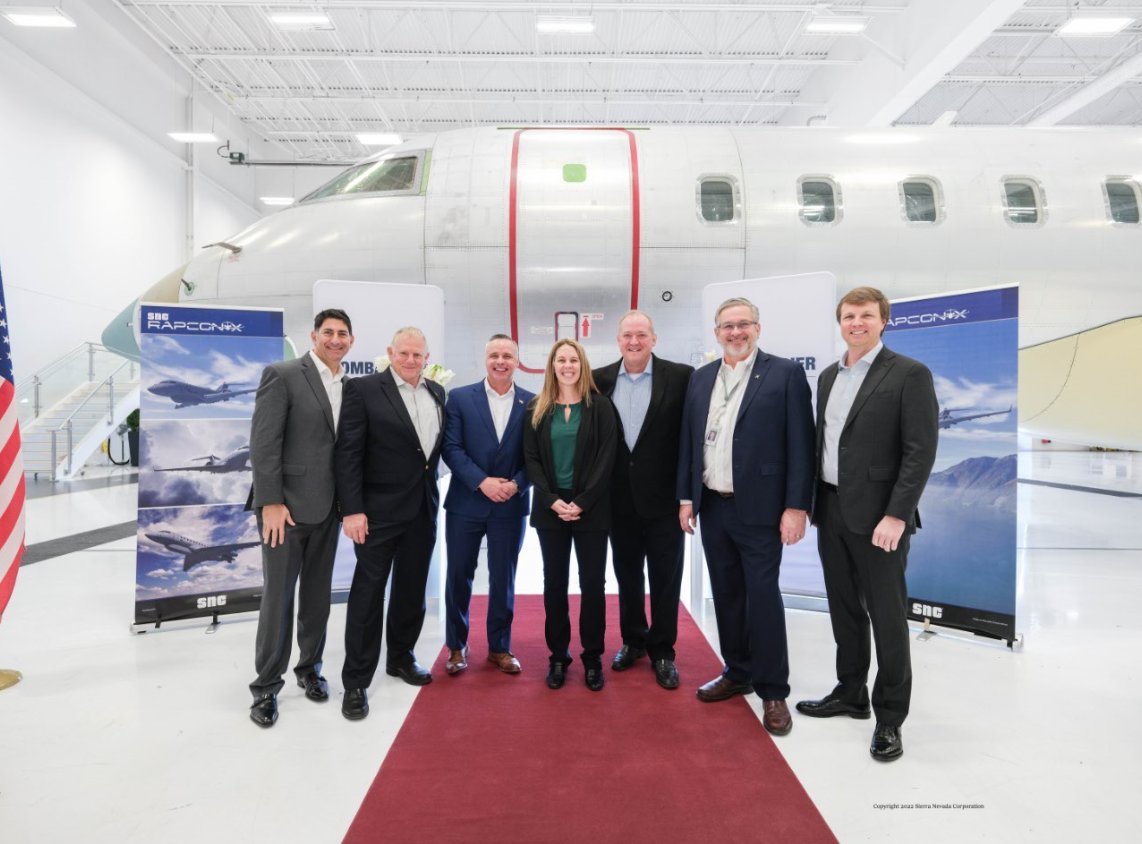 SierraNevCorp's tweet image. The second commercial derivative aircraft (CDA) has arrived at SNC for transformation into our new, rapidly configurable, aerial intelligence, surveillance and reconnaissance (AISR) platform, RAPCON-X. Just in time for the holidays! ✈️ #TeamSNC #RAPCONX  bit.ly/3WjA3MS