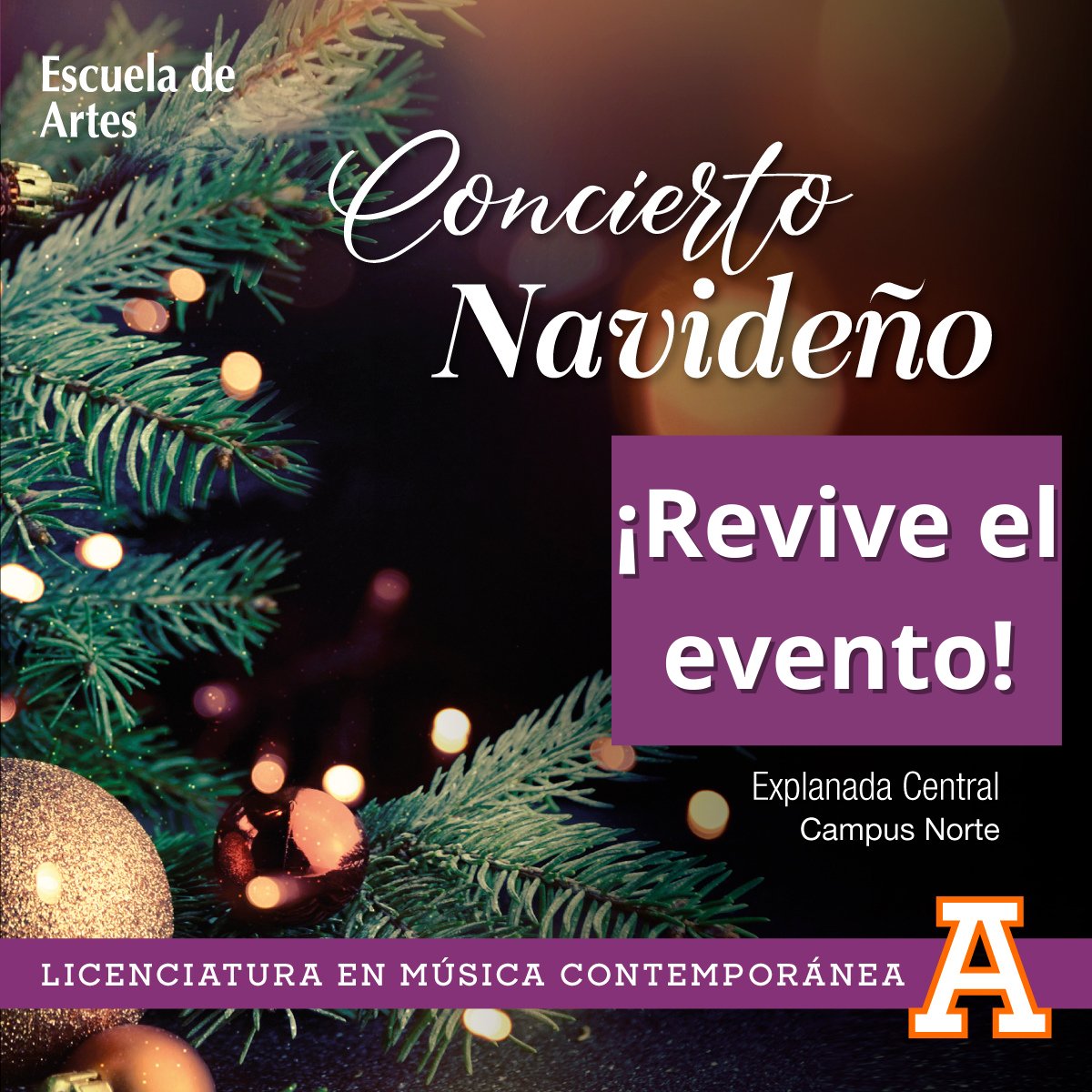 #PorSiTeLoPerdiste La Navidad está a unos cuantos días y para comenzar a vivir esta época de paz, te traemos un concierto que los alumnos de la Lic. en Música Contemporánea realizaron el pasado 22 de noviembre.

Da clic en la siguiente liga

👉 youtu.be/Af1P3XM8v4U