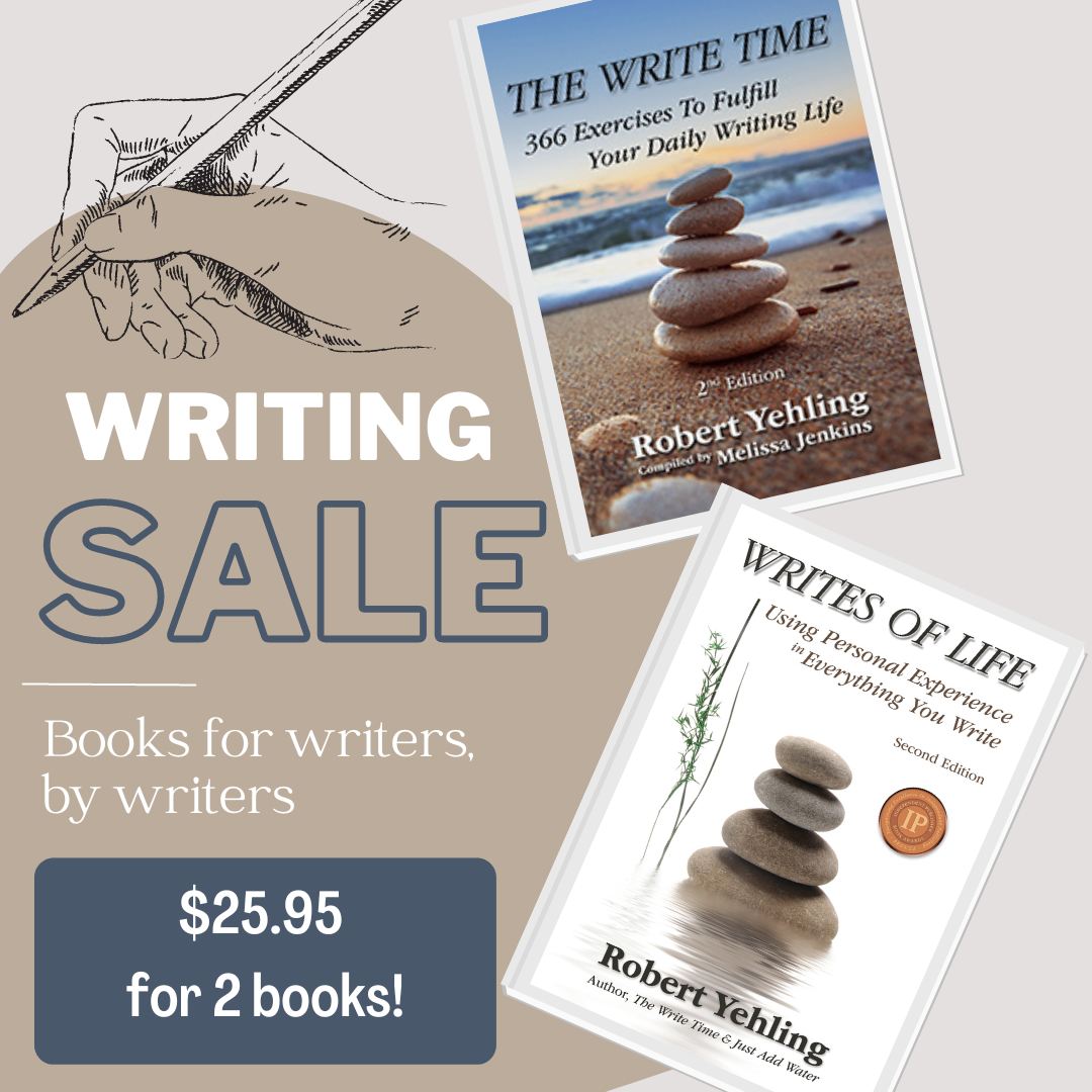 WriteAwayBooks1's tweet photo. Year-end sale. Robert Yehling's 2 books on writing! It's cold and dreary...a great time to work on your writing. Make a New Year's resolution! Excellent gifts for any writer in your life! Through New Year's Eve, get either  for $15.95 or both for $25.95!

https://t.co/DfQQFSvfMK https://t.co/aXpBNLyc62