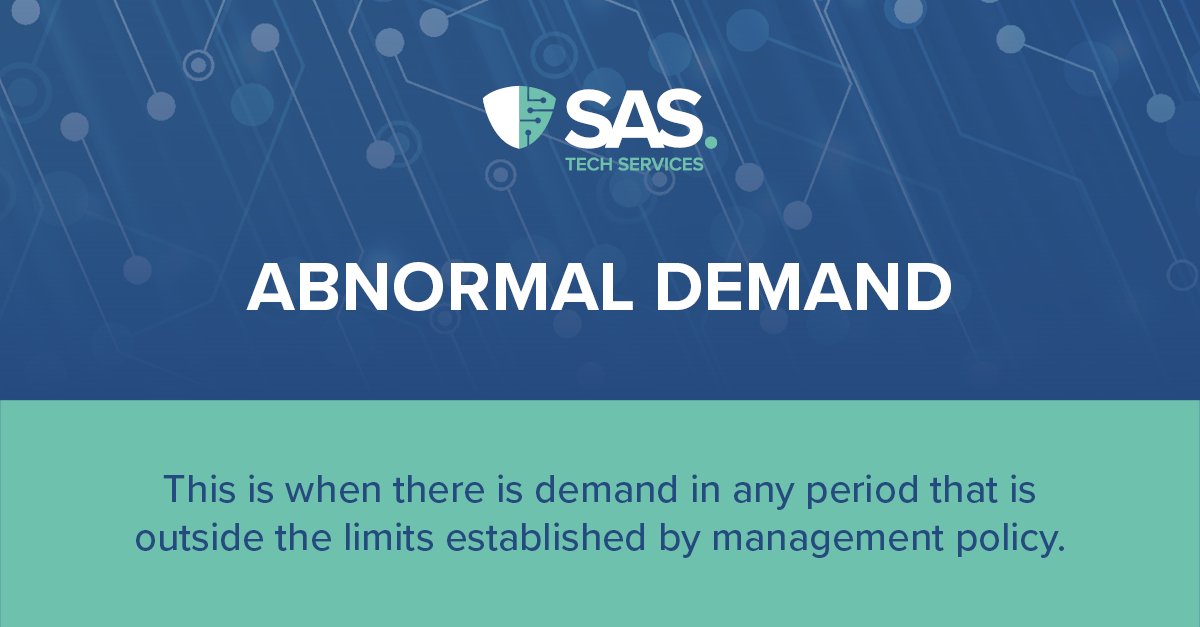 SASTechServices's tweet image. 🗨️ Logistics glossary &amp;amp; jargon: #AbnormalDemand

This is when there is demand in any period that is outside the limits established by management policy. This could be from new or existing customers whose own demand is increasing or decreasing.

#LogisticsGlossary #LogisticsJargon