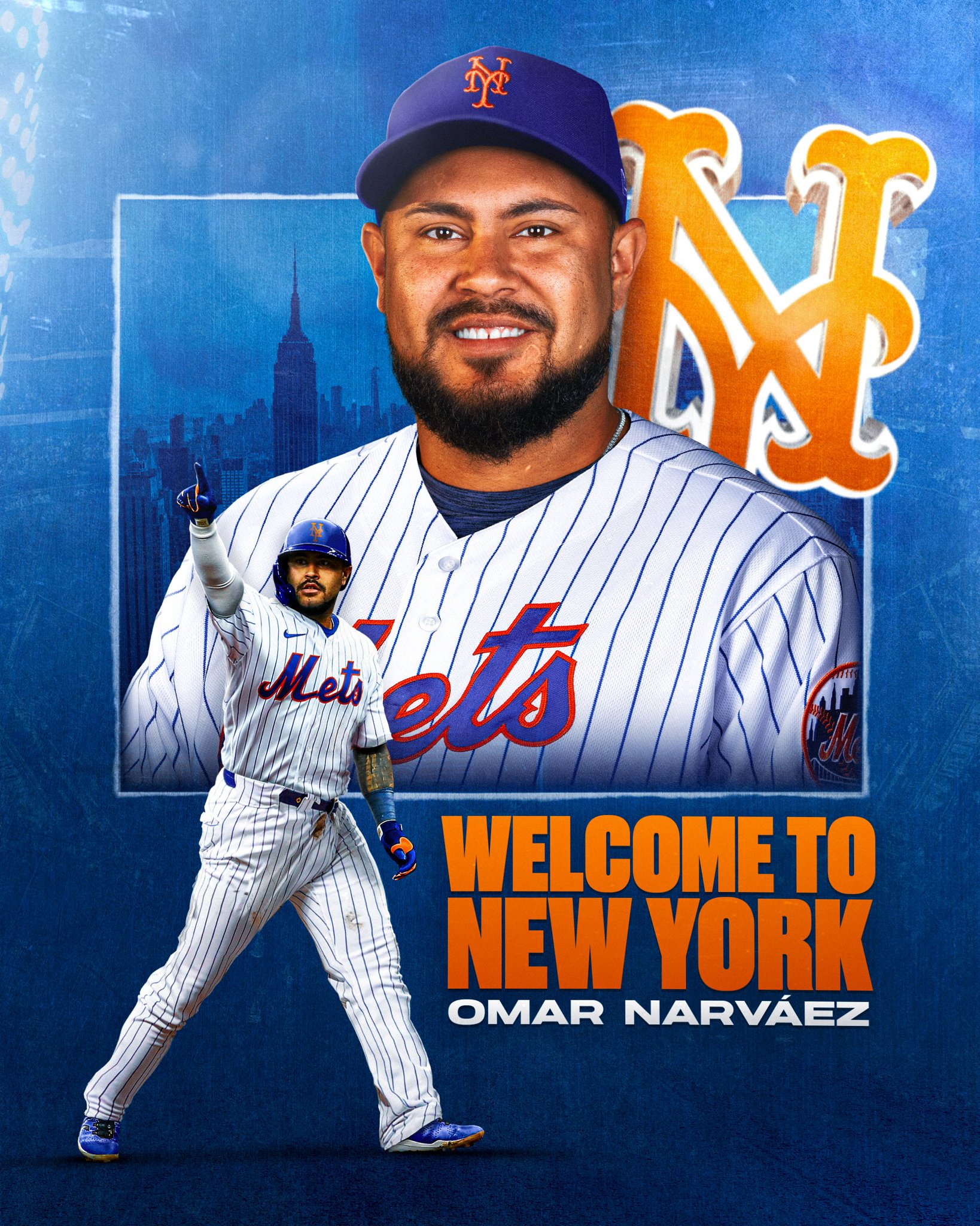 New York Mets X We ve signed Omar Narvaez to a one year deal. Welcome to New York Omar https t X2oiiuAHpd X