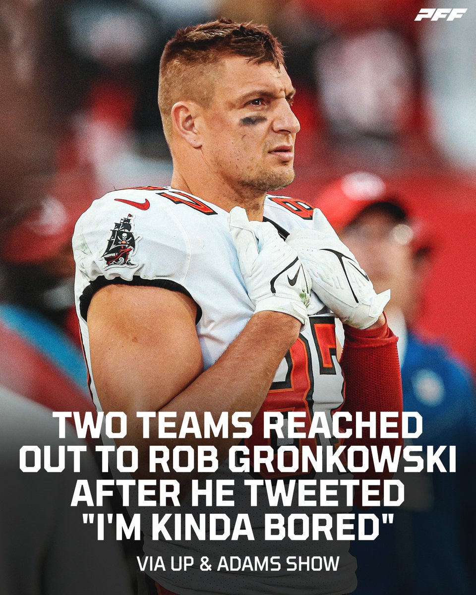 PFF's tweet photo. Two teams were desperate for some help from Gronk 😂 https://t.co/LzuzPXwJuD