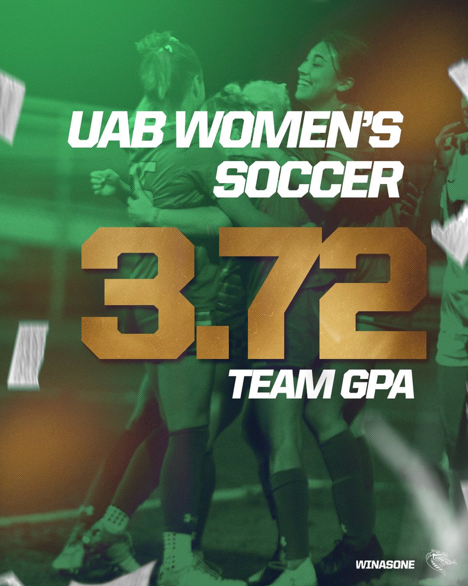 The standard is the standard. Happy to say the UAB women's soccer team has the highest GPA on campus for the Fall 2022 semester. 
#WinAsOne