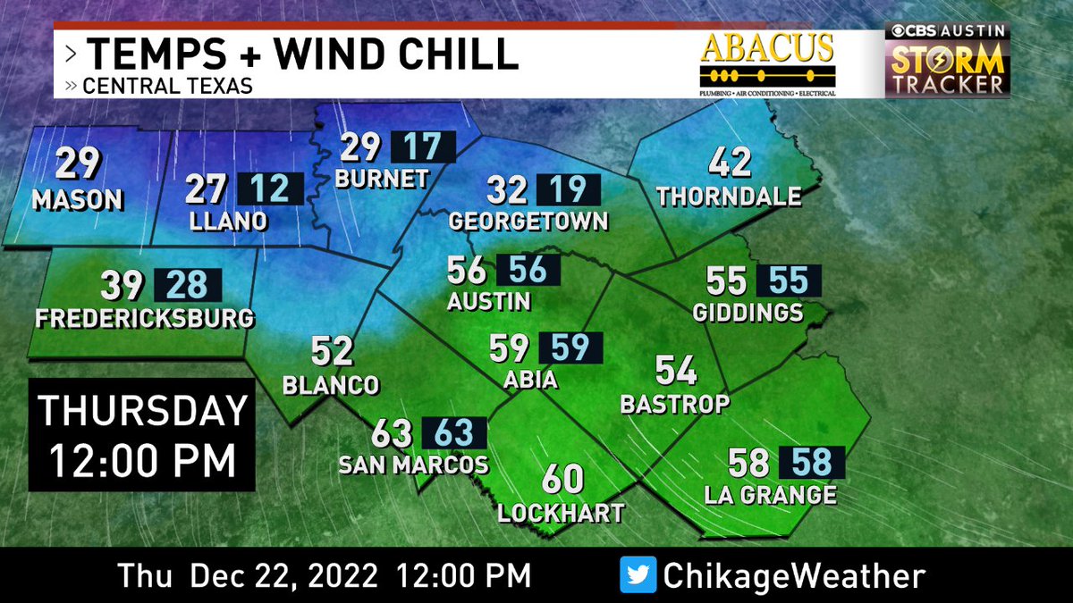 Chikage Windler WX on Twitter "Here's your hourly check of Temps and Wind Chills for the
