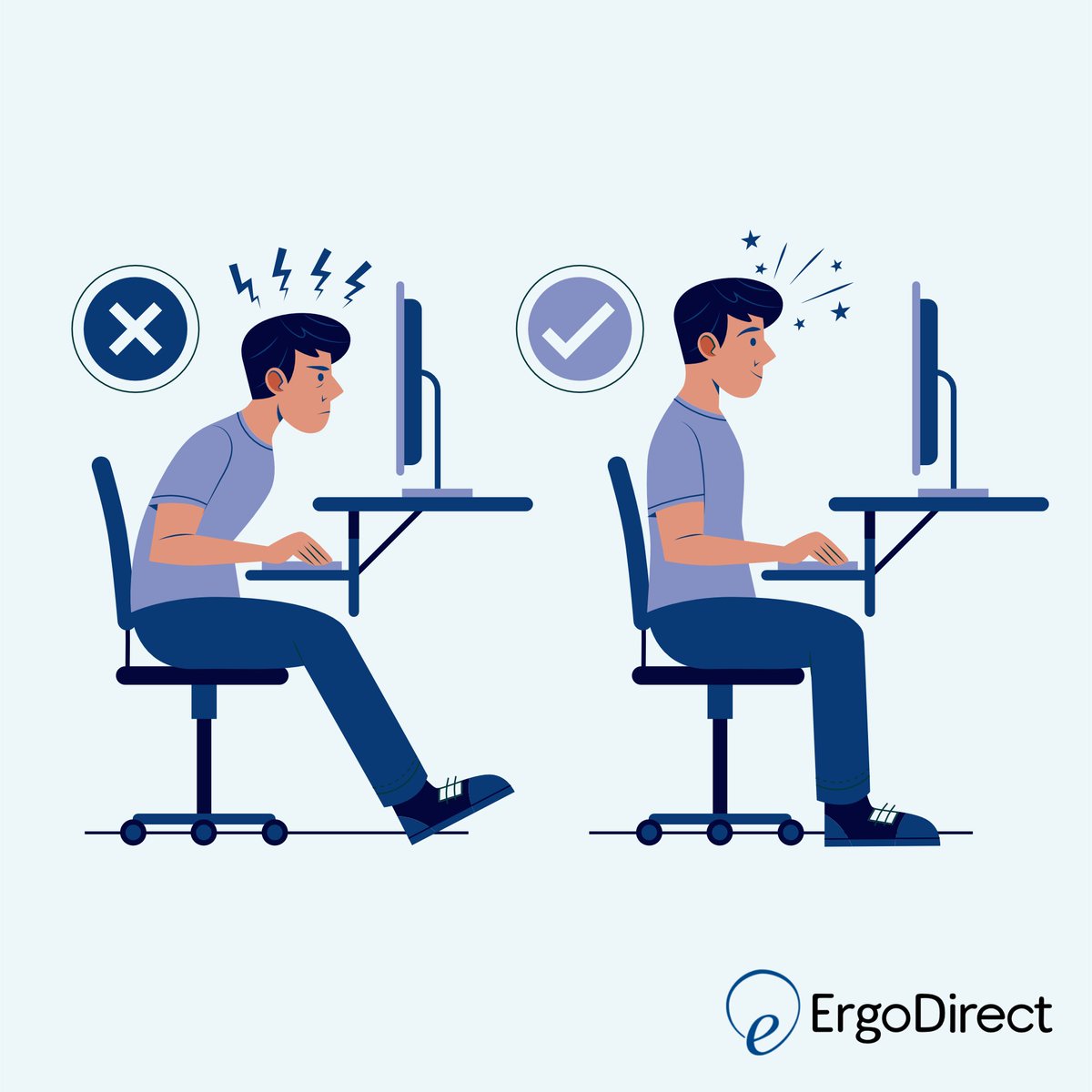 ErgoDirect's tweet photo. Keep your feet flat on the floor while sitting in a #chair
#Ergotips from #ErgoDirect
#posturetips #ergonomics #work #play #feelbetter #health #comfort #productivity #goodposture https://t.co/HUuqmU5hZZ
