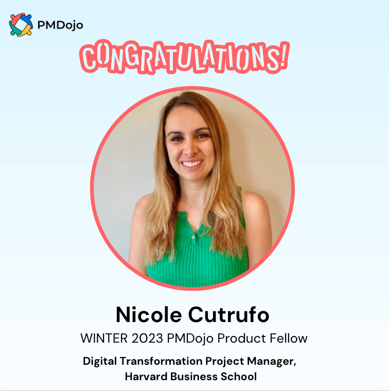 team_pmdojo's tweet photo. Congrats Nicole Cutrofu for joining @HarvardHBS ! https://t.co/MUtRm8Fa2g