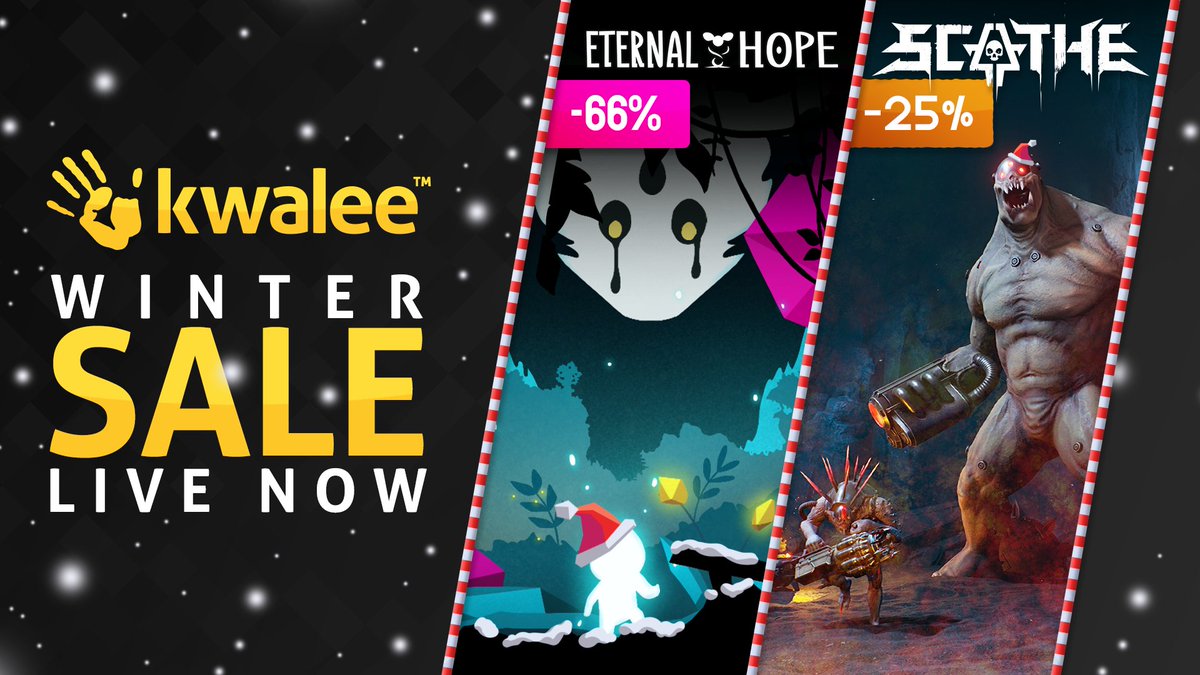 kwaleegaming's tweet image. Will you choose a hopeful treat or a hellish delight this Christmas? 🎄 

Enjoy 66% off Eternal Hope and 25% off @ScatheFPS in the Steam Winter Sale ❄️ 

🎮 Buy Now: bit.ly/PlayKwalee 

#kwaleegaming 💛 
#Steam #SteamWinterSale #sale