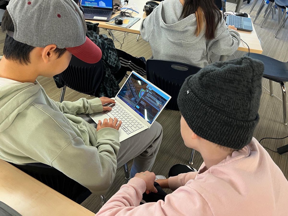 mister_kwok's tweet image. Facilitated #HourofCode2022 with some of the classes at @43EagleMountain leading up to winter break using Minecraft. The grade 8s are getting their hands wet with Python coding. @PlayCraftLearn @sd43bc 1/3