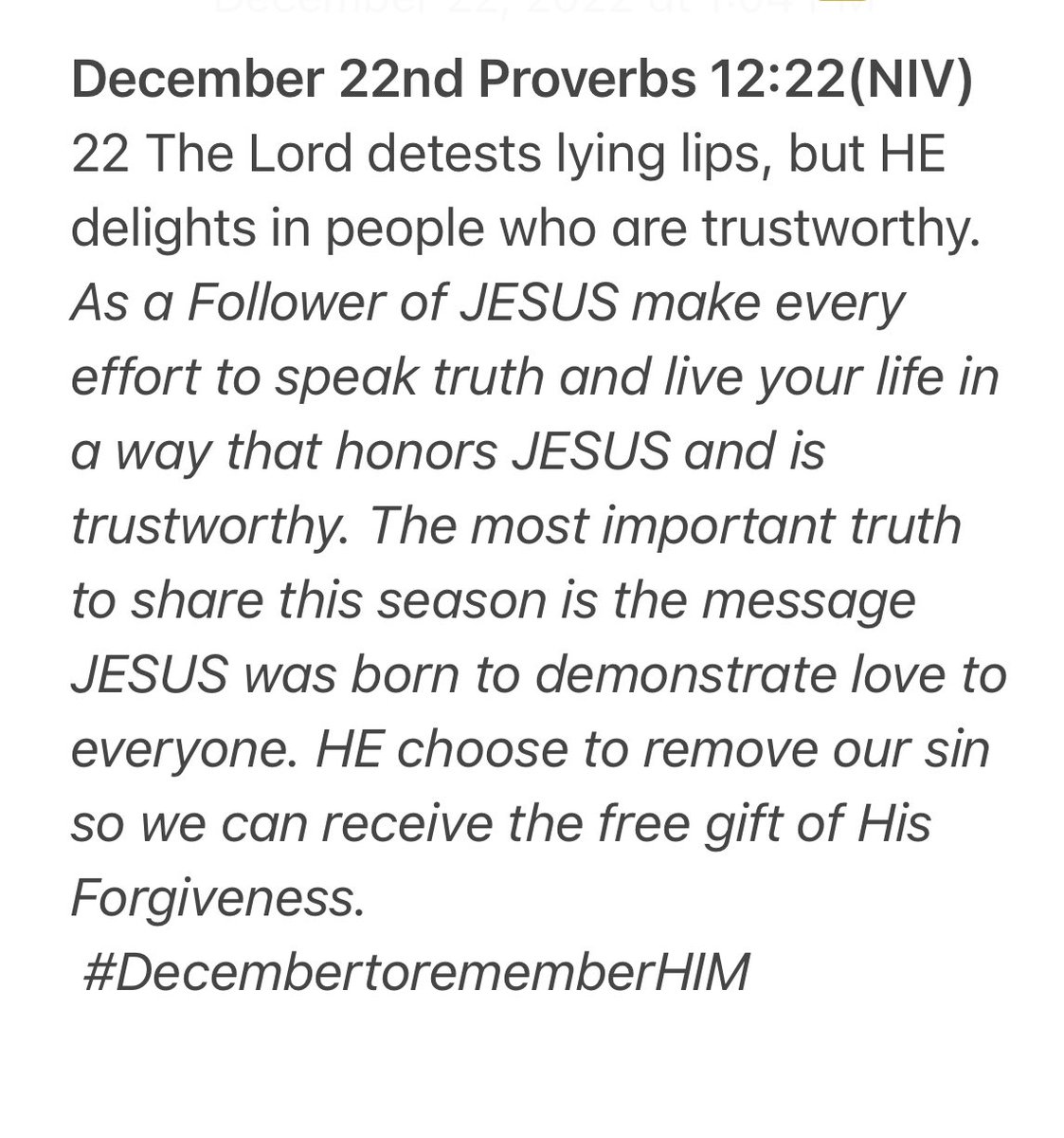EZ33MrT's tweet photo. 12:22 Advent Verses! Shine His Light! https://t.co/xtvTWyH1n6