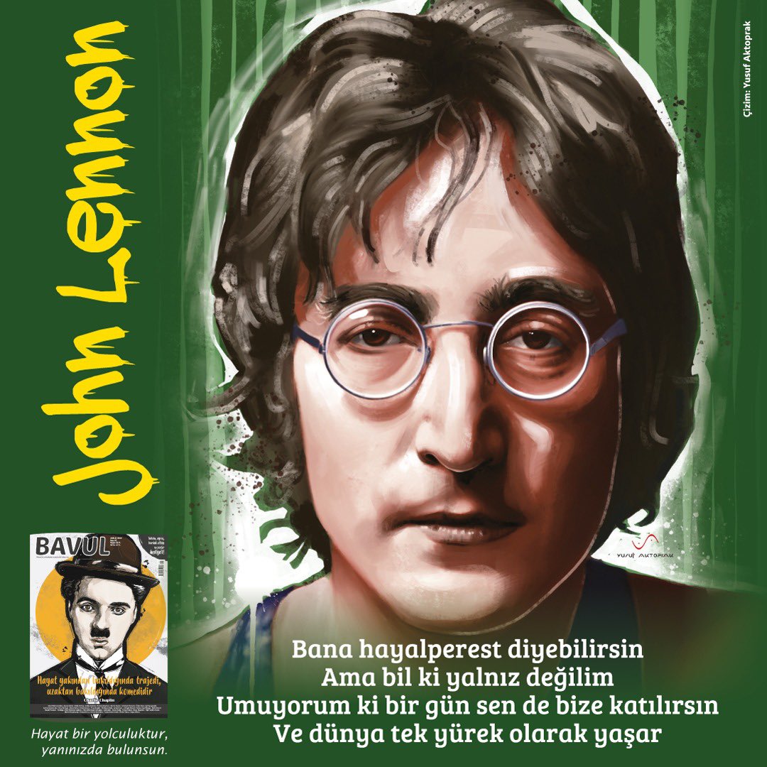 Mülkiyetin olmadığını hayal et
Merak ediyorum yapabilir misin
Açgözlülüğe de açlığa da gerek yok
İnsanların kardeşliği
Hayal et tüm insanların
Bütün dünyayı paylaştığını
#JohnLennon