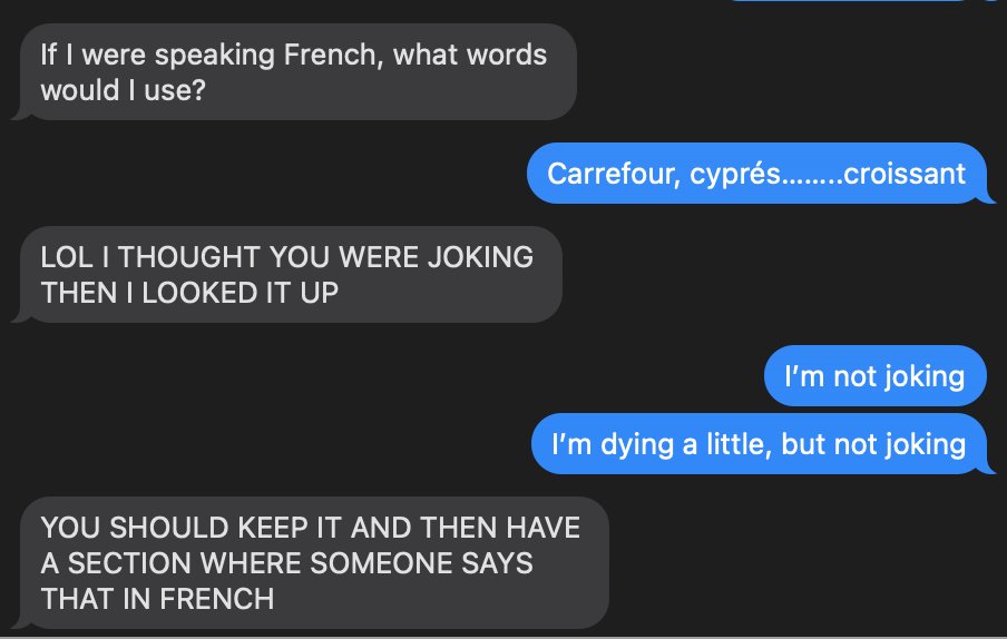 NatalieBriBooks's tweet photo. I've been working on my "evil" organization for my book. It has three guilds: smugglers, assassins, and thieves. I settled on the Guild of the Crossroads, Guild of the Cypress, and Guild of the Crescent (for reasons I won't outline here). I told my brother. Then this happened: https://t.co/nRpAyOpMqW