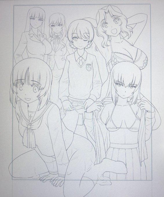 ペン入れ済んだので寝るまでに塗り終えたい。 