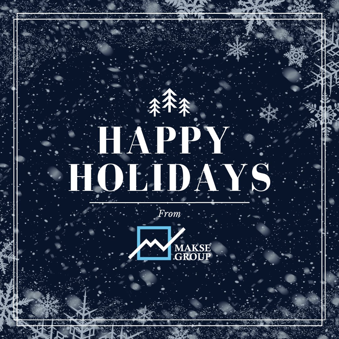 Happy Holidays from #MakseGroup! May this new year be even more productive and profitable than the last one! Wishing you all the best this season and the next!