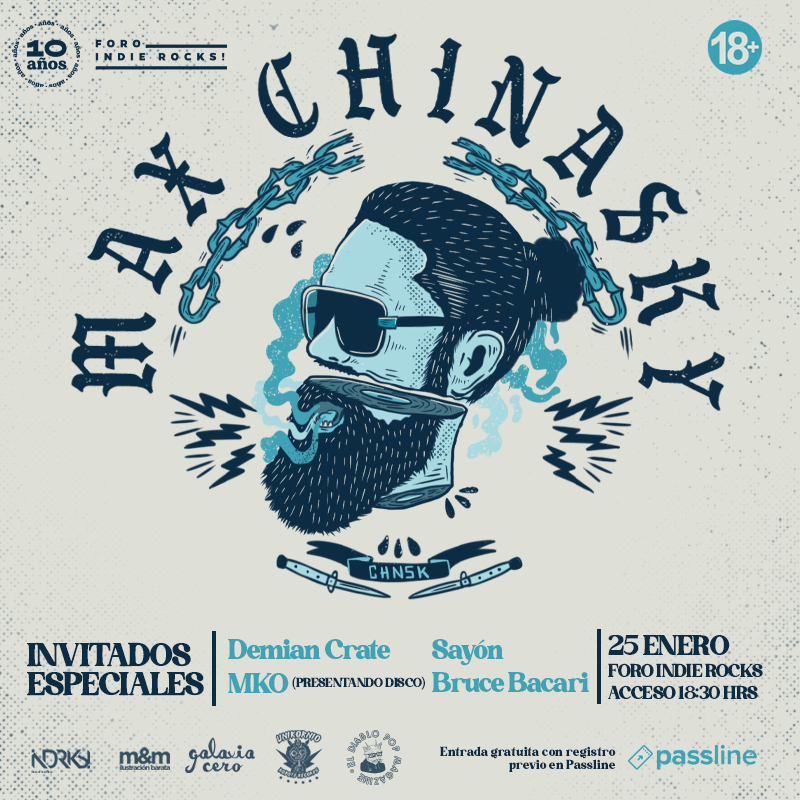 ForoIndierocks's tweet photo. Para empezar bien el próximo año, @MaxChinasky se va a armar un showcase tremendo, imperdible y gratuito. 🎶 

🎟️ https://t.co/VBRHKCcCe4 https://t.co/ULyFsT5N9Z