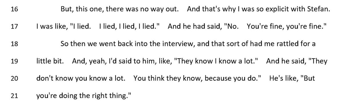 This is stunning: Passantino told hutchinson that the committee doesn’t know what she knows, and she only THINKS they know because SHE KNOWS.