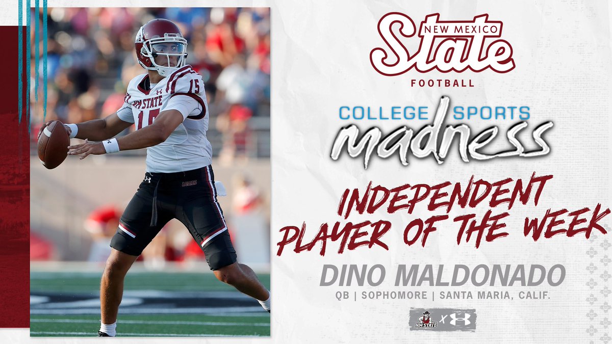 dino_maldonado1's tweet photo. Thank you to my family, teammates, coach Kill, and Aggie nation! I will always have a piece of Cruces in my heart. I am officially entering the transfer portal with two years of eligibility! I’ve always bet on myself and it’s time to double down. My best football is ahead of me. https://t.co/Jw9auXpkU6