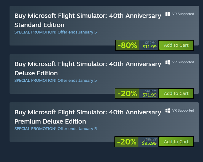 Buy Microsoft Flight Simulator Standard 40th Anniversary Edition