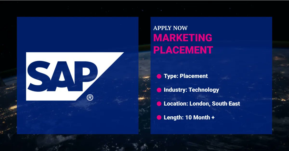 A placement at SAP can open many doors for you. If you’re searching for a company that’s dedicated to your ideas and individual growth and provides a fun, flexible and inclusive work environment – apply now: buff.ly/3HYcHYO