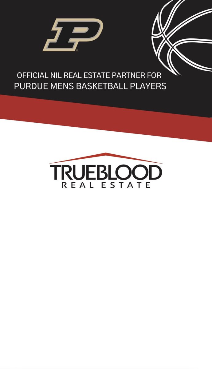 I am very excited to announce that I have signed an NIL deal with Trueblood Real Estate, the official Real Estate partner of Purdue Athletics. I look forward to working with and promoting their company amongst the Purdue community. #truebloodrealestate @Trueblood_RE