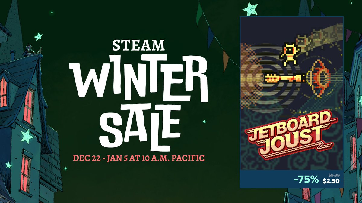 Get #JetboardJoust for 75% off

store.steampowered.com/app/1181600/Je…

<a href="/bitbull_uk/">Sir James Joustalot</a>