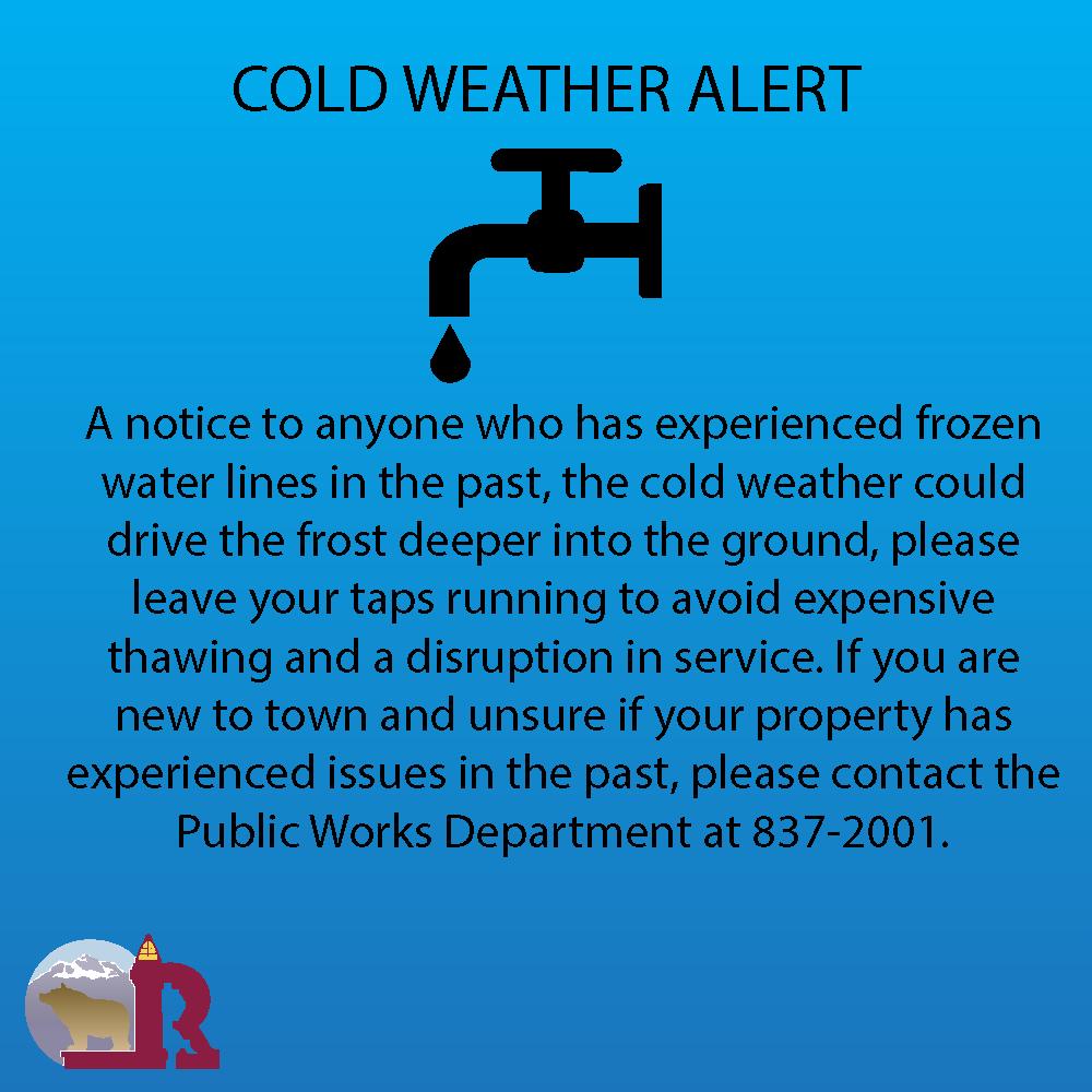 Looks like we only have a couple more days of this cold weather 🤞🤞🤞

#cityofrevelstoke #publicworks #runyourtaps