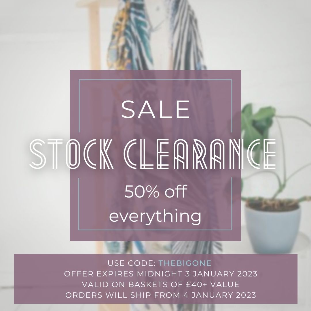 It's a biggie! Enjoy our Winter Sale until 3 Jan with 50% off orders over £40. Use code THEBIGONE in checkout. Trade customers: there's one for you too, see details on the Trade page of our website. Orders will ship from 4 Jan. Happy shopping! #ChristmasSale