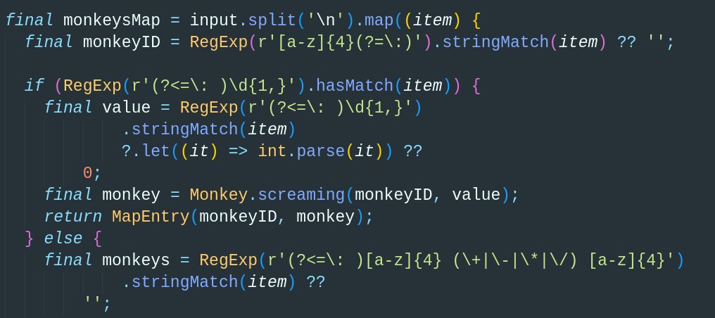 peteralexbizjak's tweet image. I've come to realize that my #AdventOfCode2022 solutions aren't quite like the things I'm seeing from other people. Everyone is splitting strings, randomly accessing array elements, etc. Meanwhile, welcome to the regex kingdom...
