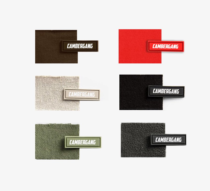 2023 PVC SWATCHES 
FT OUR OG LOGO DESIGN ✨

#CamberGang
#QualityOverQuantity