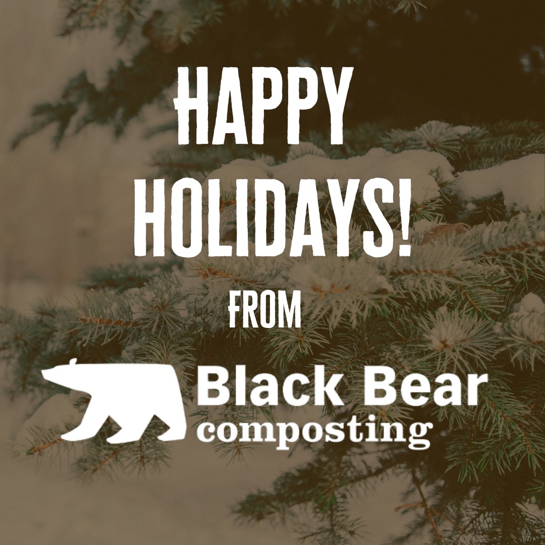 bbearcomposting's tweet photo. The Black Bear Composting team wishes you a very happy holidays and a happy new year! https://t.co/jvEepwdeUU