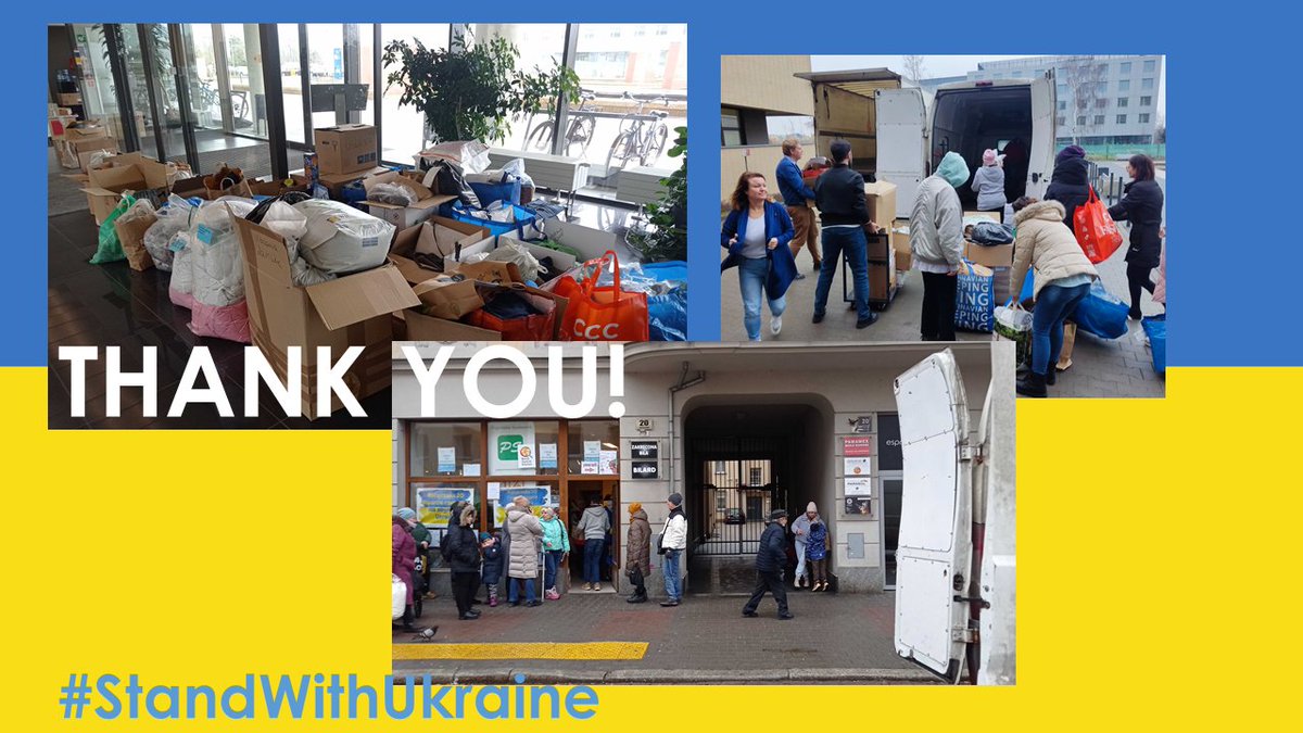 Biology at CAT Poznań (@biocat_poz) on Twitter photo THANK YOU to everyone who contributed to the collection for Ukrainian refugees at <a href="/BioCAT_Poz/">Biology at CAT Poznań</a> <a href="/UAM_Poznan/">UAM Poznań</a>❣️ Many of your generous gifts have been already handed out at the help station. Merry Christmas to all & Victory to Ukraine!
#StandWithUkraine #ScientistsForUkraine THANK YOU to everyone who contributed to the collection for Ukrainian refugees at <a href="/BioCAT_Poz/">Biology at CAT Poznań</a> <a href="/UAM_Poznan/">UAM Poznań</a>❣️ Many of your generous gifts have been already handed out at the help station. Merry Christmas to all & Victory to Ukraine!
#StandWithUkraine #ScientistsForUkraine