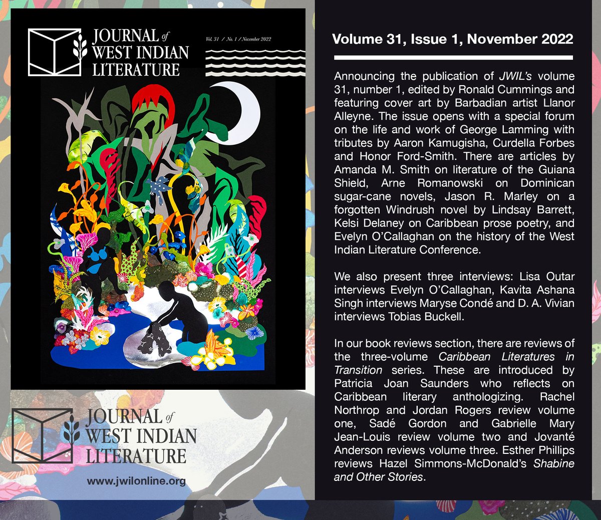 Thrilled to announce the publication of the latest issue of JWIL. Check it out!!