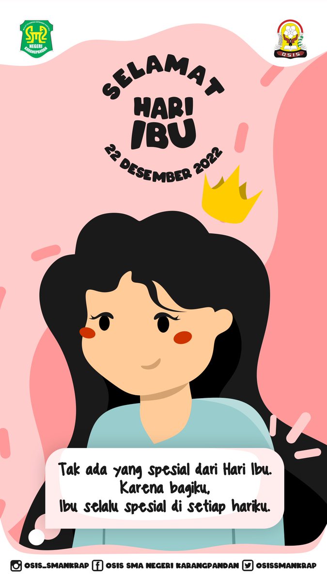 Selamat memperingati Hari Ibu
22 Desember 2022

"Tak ada yang spesial dari Hari Ibu.
Karena bagiku, ibu selalu spesial di setiap hariku."