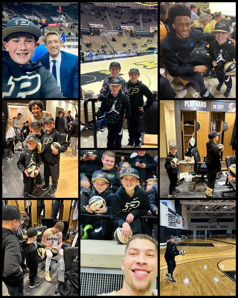 mj_rich24's tweet photo. My boys got to witness the #1 ranked Purdue Boilermakers play in Mackey Arena for the first time ever! A huge shout out to everyone that made their memorable night possible! #BoilermakerFamily #PurdueBasketball #BoilerUp https://t.co/b3PgWo9Qcs