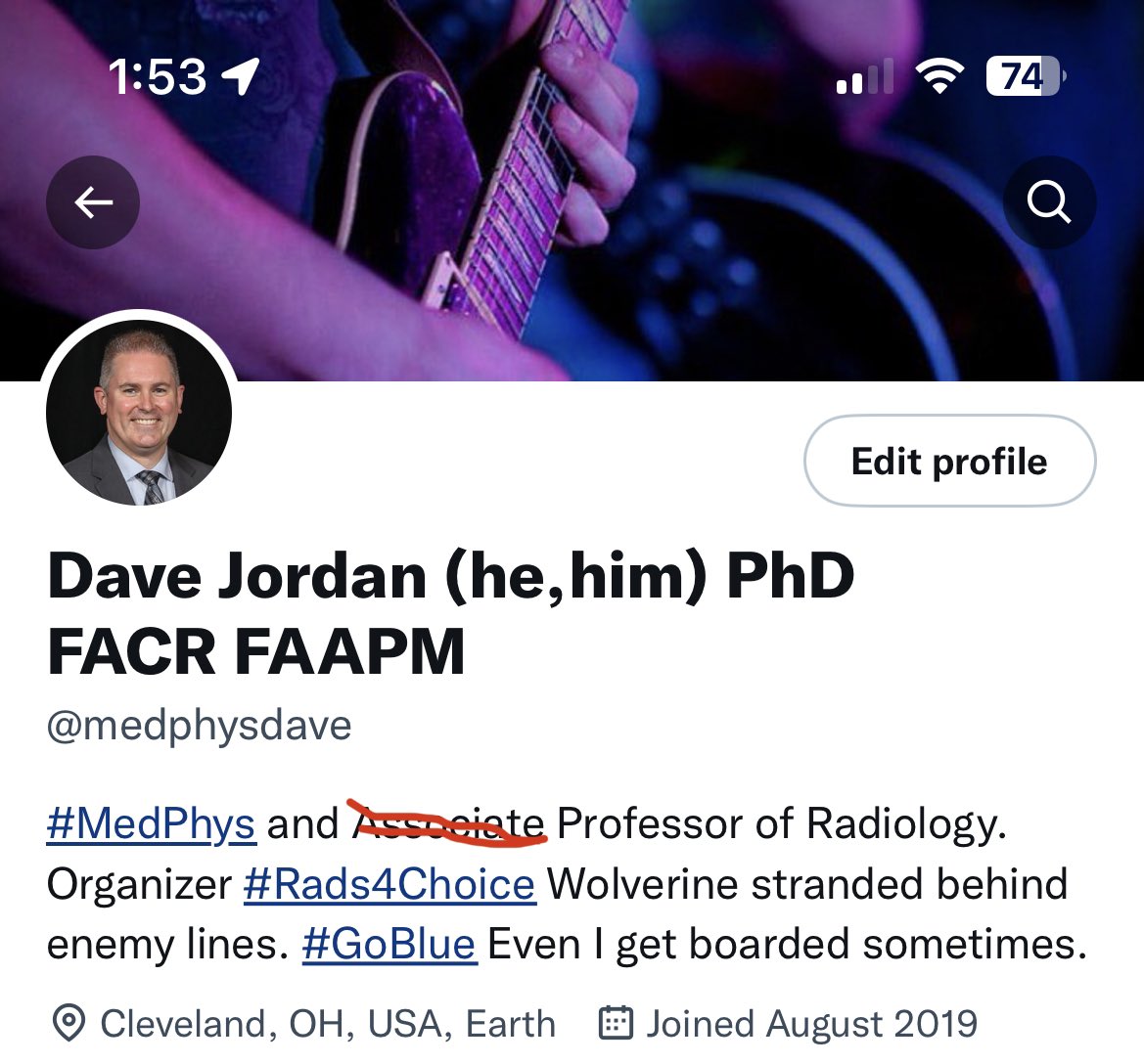 Dave Jordan (he,him) PhD FACR FAAPM tweet media