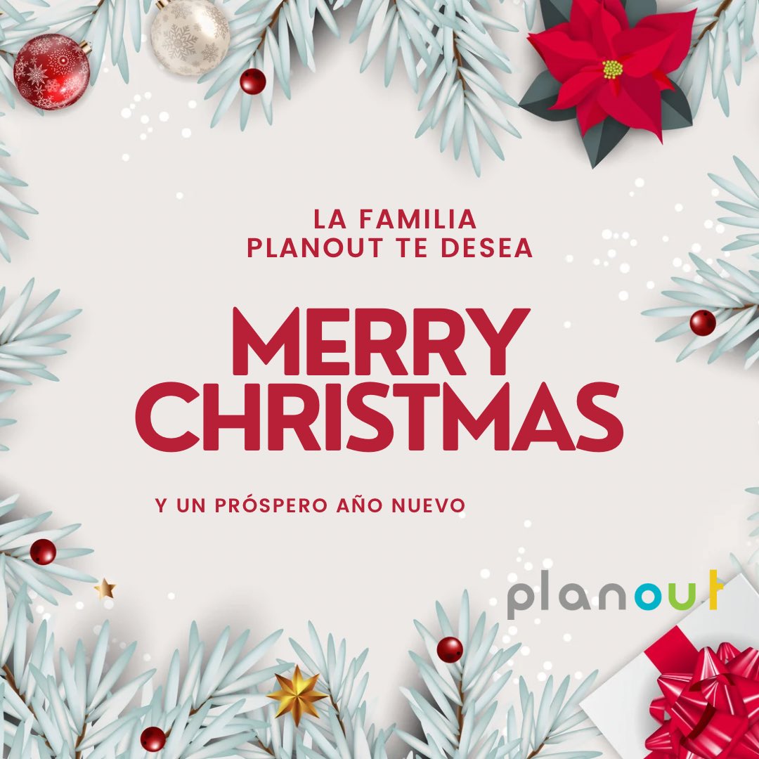 _PlanOut's tweet photo. 🎄Felices fiestas 🎄
🎁 El equipo #Planout os desea una feliz navidad y un próspero Año Nuevo 🪅
👉🏽 Nosotros cerramos 2022 ilusionados y satisfechos del trabajo realizado. 🥂 Brindemos por un 2023 igual o mejor 🎉 https://t.co/JVPXDO7Nfx