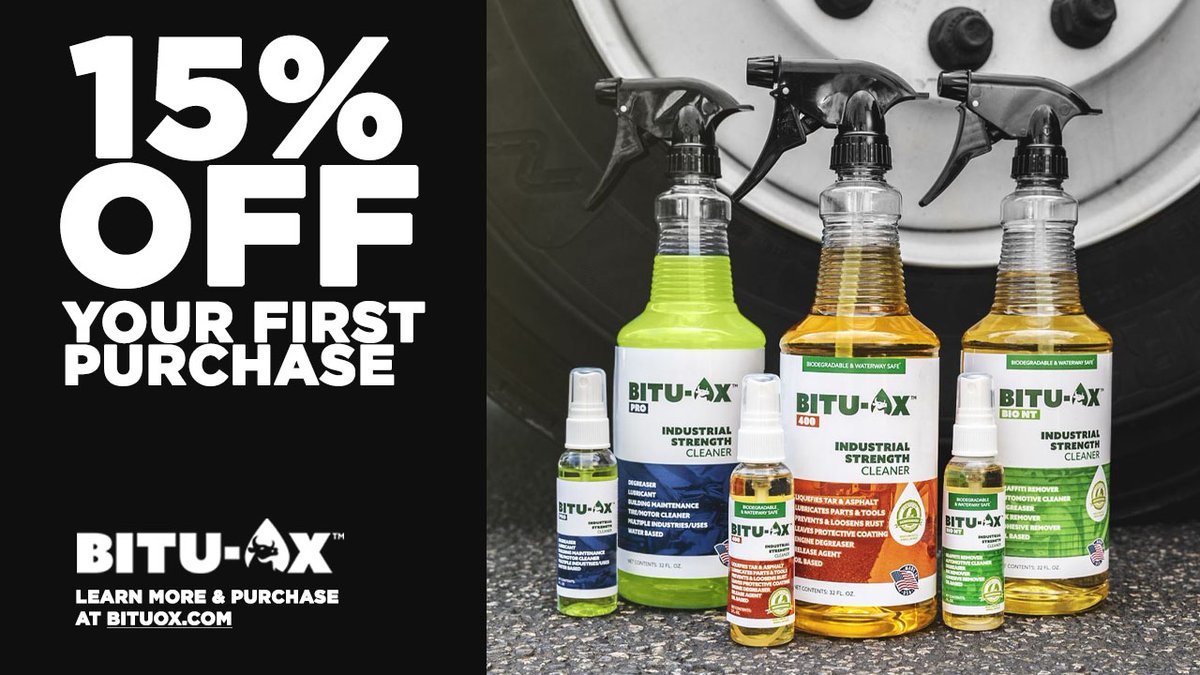 BituOX's tweet photo. Did you know that you can get 15% off your first purchase of Bitu-Ox™? Visit our site today and stock up on our products.

https://t.co/KxtwhY4Eel

#sale #bituox #holidaysale #cleaning #cleaningproduct https://t.co/xLSPVLoA8S