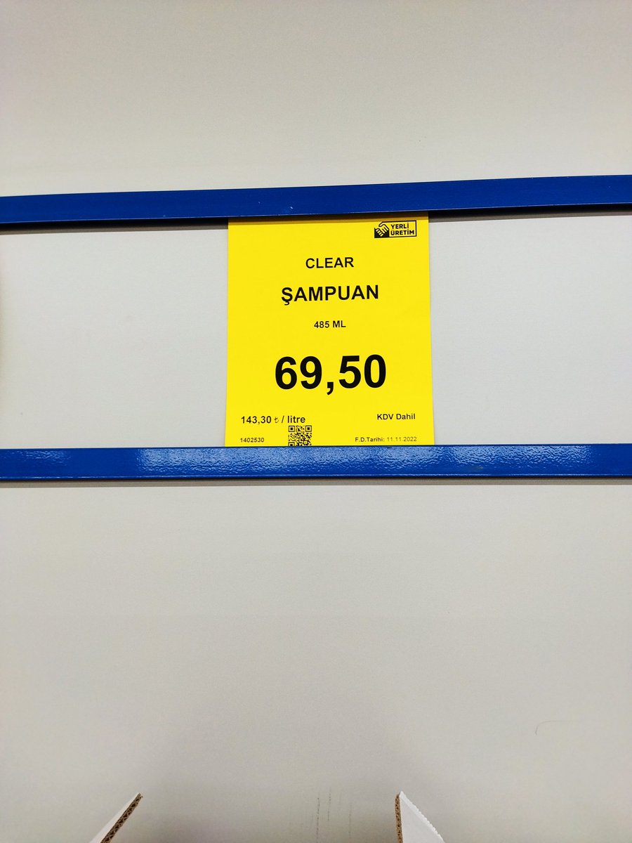 #GeceGörüşü 05.12.2022 de 34.50 TL ye aldığım şampuan bugün itibarı ile 69.59 oldu.BİM