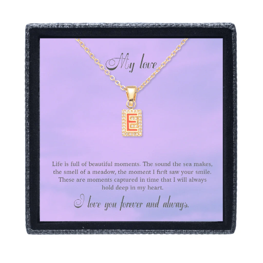 basknova's tweet image. Valentine's day Gift for your love - An awesome initial letter 18K Gold necklace with a lovely message card #InitialLetter #LetterNecklace #ValentineGift