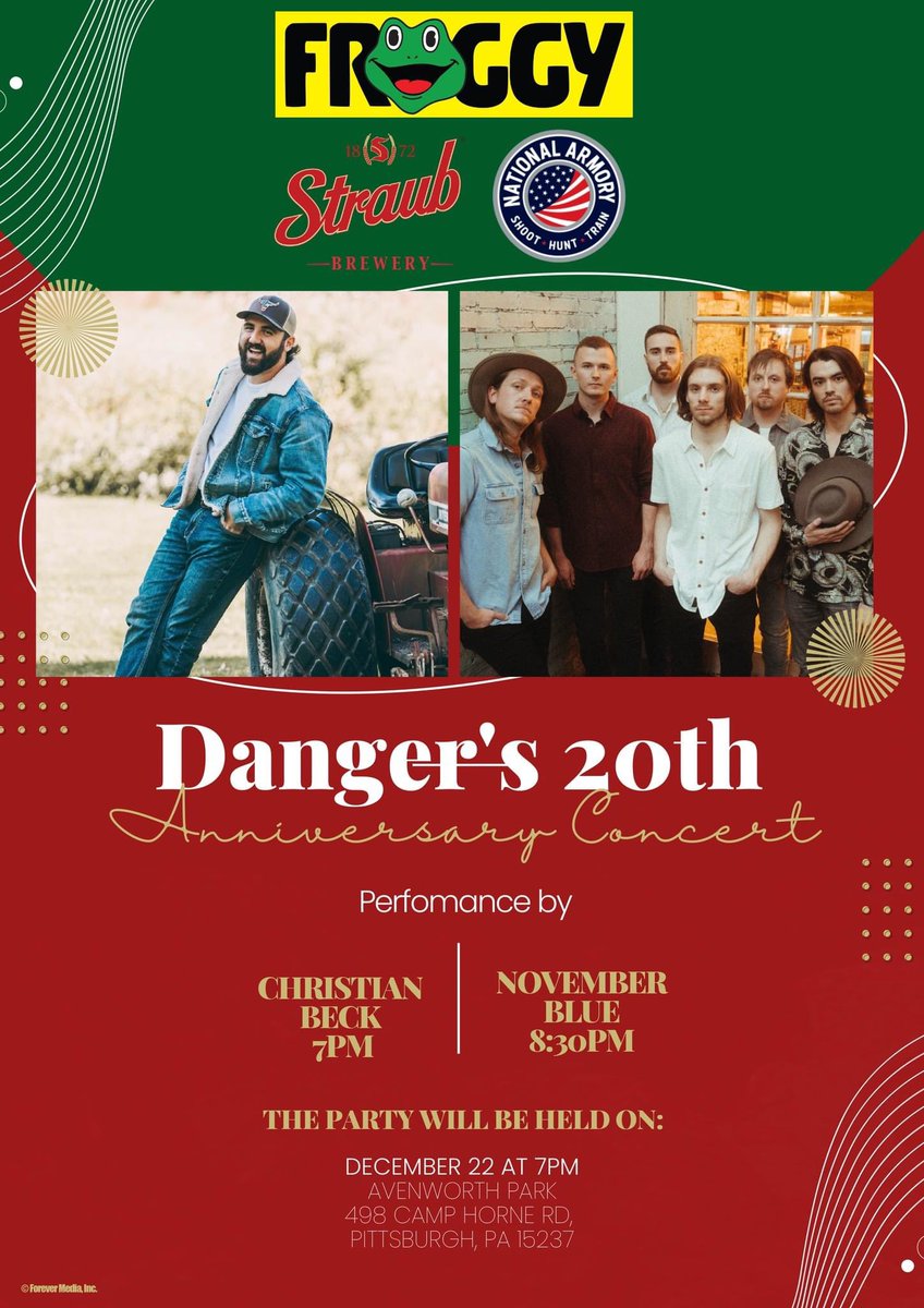 Tonight at 7pm #dangershow20thanniversary concert with <a href="/CBeckCountry/">Christian Beck</a> &amp; #NovemberBlue at Avenworth Park (indoors) to benefit <a href="/IATWF/">IATW Foundation</a>