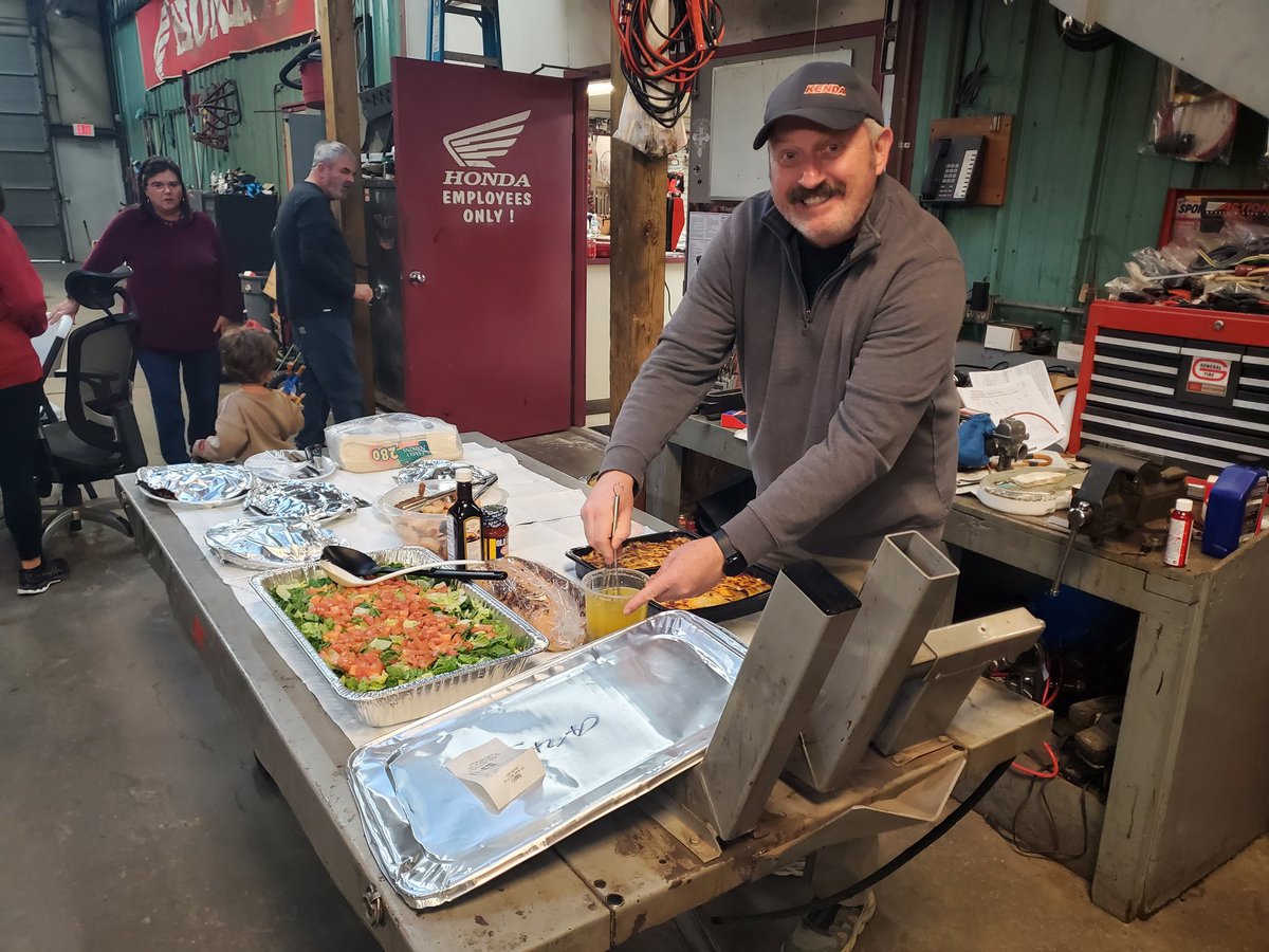 noble1_lori's tweet photo. Christmas Party 2022.π Filet mignon, salad and accessories by Appalachian Elvis' #carterskitchen. π Yes, that's a lift. We get #spoiled at the #Honda Shop, Beckley. https://t.co/y1eBnNEMo4