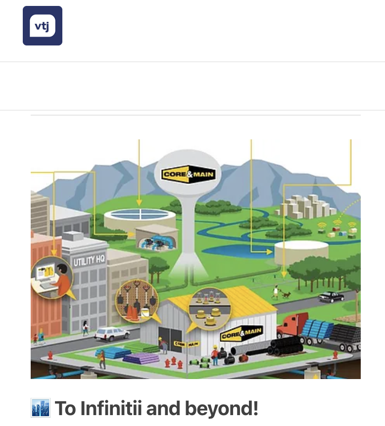 infinitiiai's tweet image. If you love #BuzzLightyear you'll love this @vantechjournal headline about the U.S. distribution deal @infinitiiai signed with @coreandmain for #flowworks #predictiveanalytics #ML #software for #SmartCity #Water and #WasteWater #Utilities 

vantechjournal.com/p/infinitii-ai…