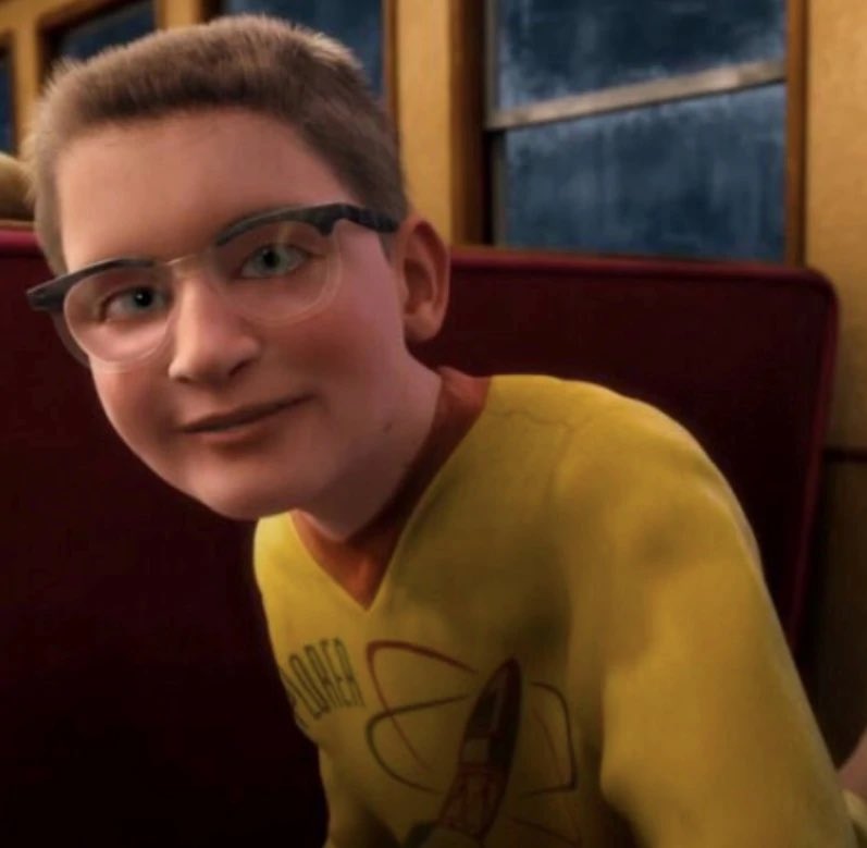 Bmangall20's tweet image. The Polar Express is not realistic because this kid would not have been invited to anything