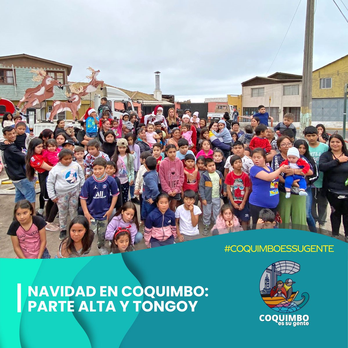 municoquimbo's tweet photo. ¡Te queremos #Pascuero! 🎅🏻 ❤️
🎄✨ A pesar de las múltiples solicitudes, él no se detiene, llevando la magia de la #Navidad a todos los rincones.
👦👧 Sigue recorriendo #Coquimbo, visitando hace algunas horas la #ParteAlta y #Tongoy, entregando alegría a niñ@s y sus familias. https://t.co/mJWQoFRlkV