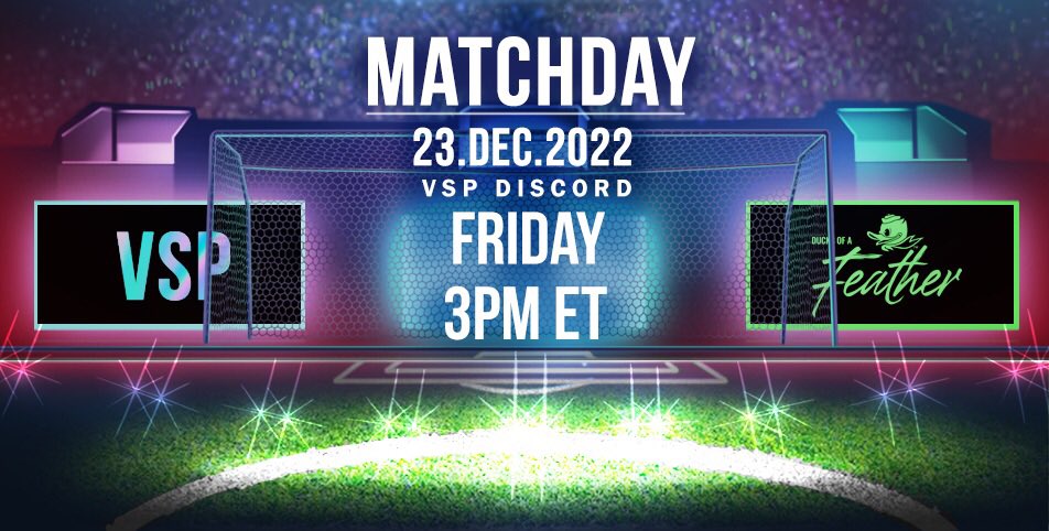 Special Announcement 📣 

I’m bringing my favorite sports communities together for a Penalty Kick Shootout with Epic Prizes 🎁

<a href="/vspass/">VaynerSports Pass</a> vs. <a href="/ducksofafeather/">DOAF</a> - 5 v. 5 | Community v. Community 

Friday Dec.23rd - 12pm PT | 3pm ET 🗓

Location: VSP Discord - Holo’s World Channel 📍